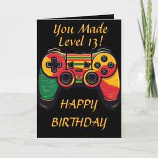 Cool Teenager Level 13 Gamer Card