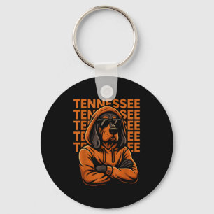 Cool Tennessee Dog Lovers Coonhound Men Women Kids Key Ring