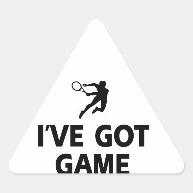 cool  tennis designs triangle sticker (Front)