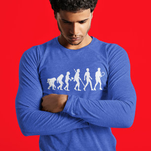 Cool Tennis evolution, blue adult long sleeve T-Shirt