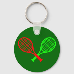 Cool Tennis Racket Abstract Design key chain