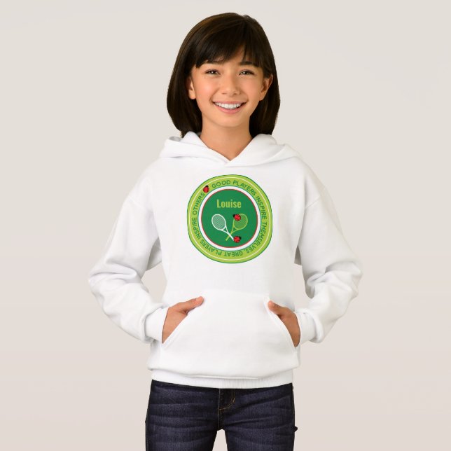 Cool tennis slogan with custom name (Front Full)