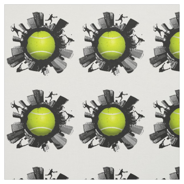 Cool Tennis World Fabric (Swatch)
