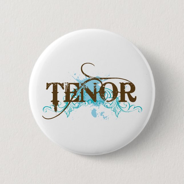 Cool Tenor Blue 6 Cm Round Badge (Front)