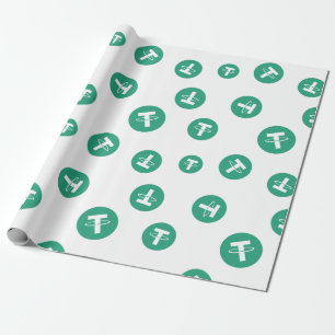 Cool Tether Cryptocurrency Coin Sign Pattern Wrapping Paper