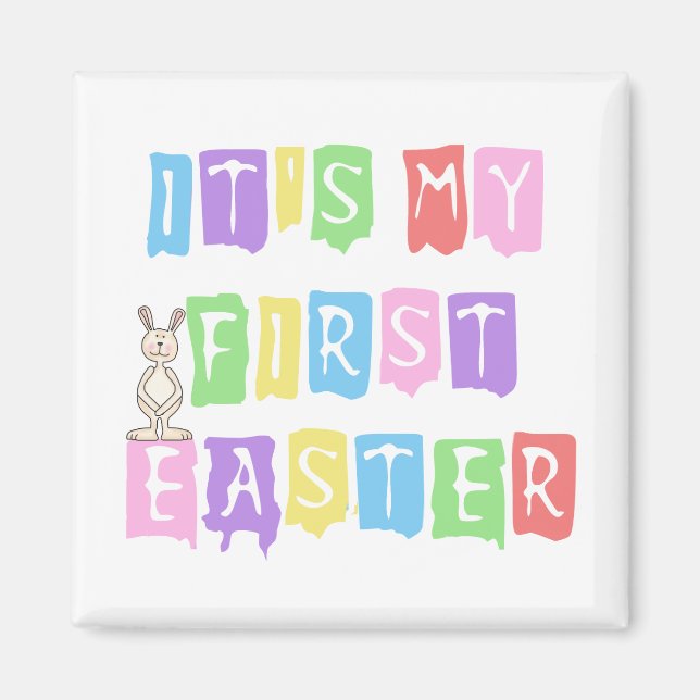 Cool Text 1st Easter (girl) Tshirts and Gifts Magnet (Front)