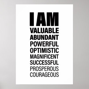 Cool Text Graphic Success Affirmation Word TextArt Poster