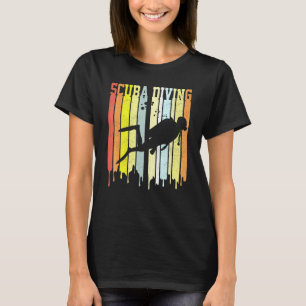 Cool Text Strips Vintage Retro Scuba Diving T-Shirt