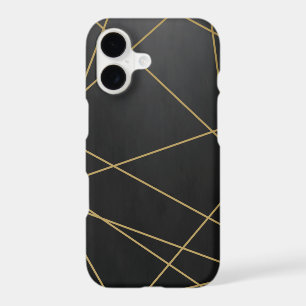Cool Texture Black Gold Lines Geometric Abstract