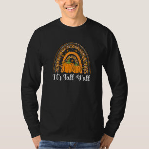 Cool Thanksgiving Fall Vibes Love Fall Y' All Illu T-Shirt