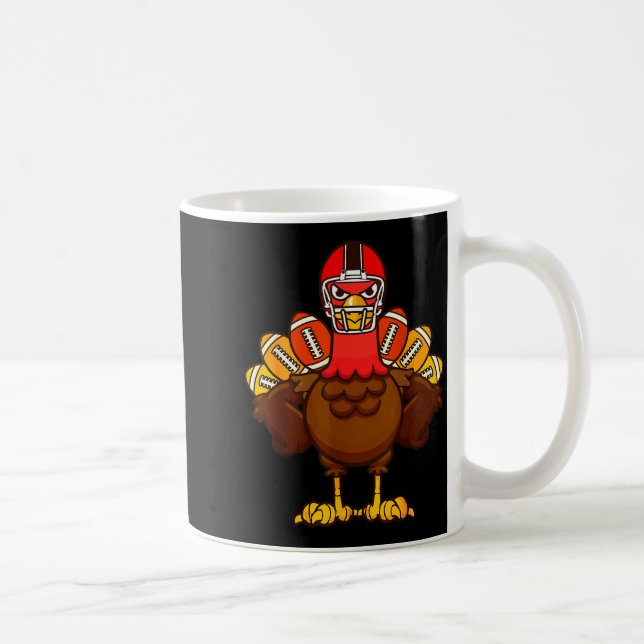 Cool Thanksgiving Football Shirt _ Gobble Player T Coffee Mug (Right)