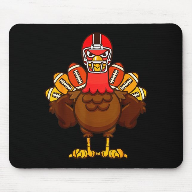 Cool Thanksgiving Football Shirt _ Gobble Player T Mouse Pad (Front)