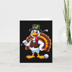Cool Thanksgiving Golf Gobble Player Turkey Golf M Card