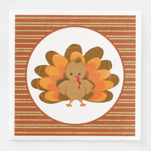 cool Thanksgiving Holiday turkey  Napkin