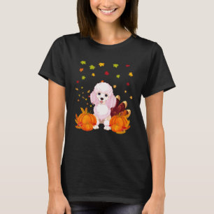 Cool Thanksgiving Poodle Turkey Costume Fall Autum T-Shirt