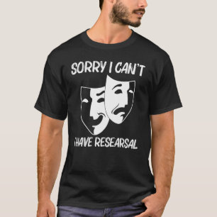 Cool Theatre For Men Women Drama Actor Comedy Trag T-Shirt