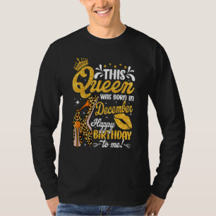 Cool This Queen Was Born In December Leopard High T-Shirt