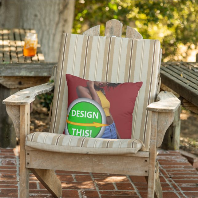 COOL! Throw Pillow 16" x 16" Outdoor - Customise  (Chair)