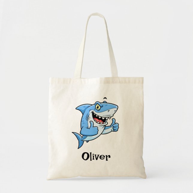 Cool Thumbs Up Shark Tote Bag (Front)