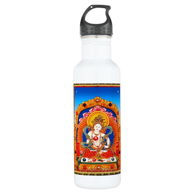Cool tibetan thangka Dragon King Bodhisattva 710 Ml Water Bottle (Front)