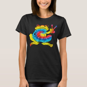 Cool Tie Dye Peace Frog Funny Hippie Tadpole Lover T-Shirt