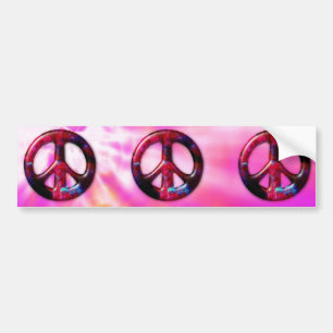 Cool Tie Dye Space Nebula Peace Sign Bumper Sticker