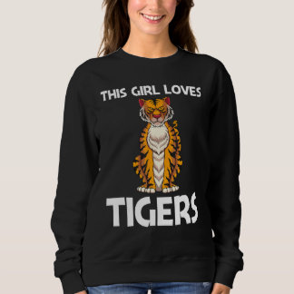 Cool Tiger For Girls Kids Bengal Tiger African Tig Sweatshirt