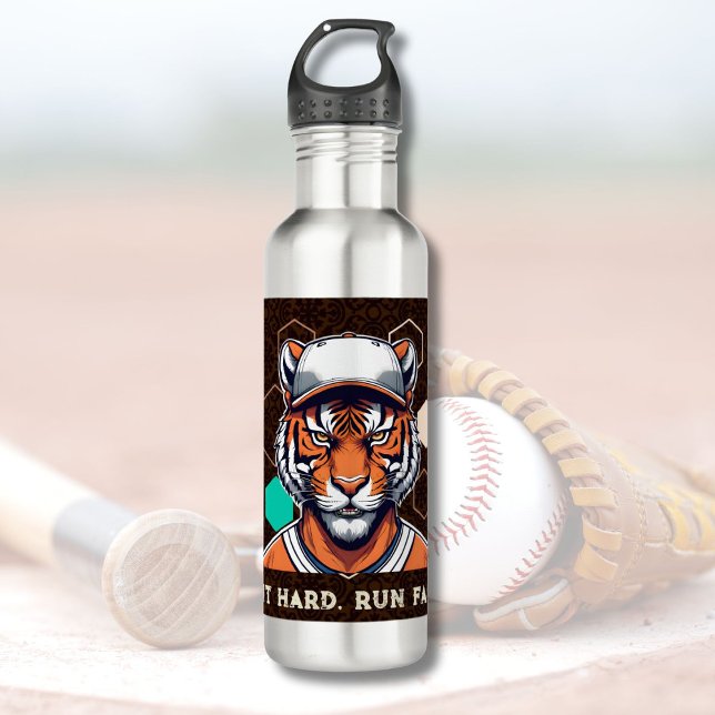 Cool Tiger Gift for Baseball Players Lover Coaches 710 Ml Water Bottle (Cool Tiger Gift for Baseball Players Lover Coaches)