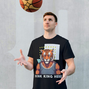Cool Tiger Gifts for Basketball Lovers Coach Fans T-Shirt