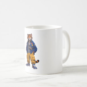 Cool Tiger in Streetwear Art - Urban Style Tiger Coffee Mug