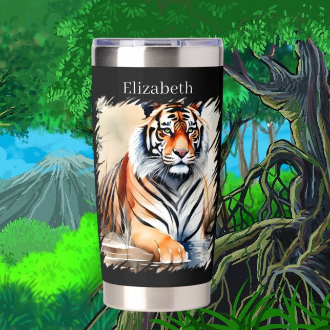 Cool tiger lovers jungle  insulated tumbler (Creator Uploaded)