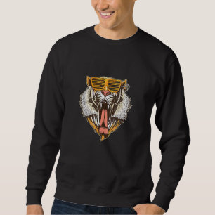 Cool Tiger Striped Sunglasses Tiger Boy Sweatshirt