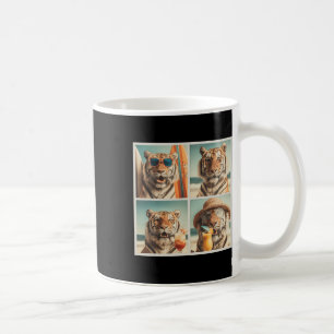 Cool Tigers With Sungles Animal Vacation Beach Sum Coffee Mug