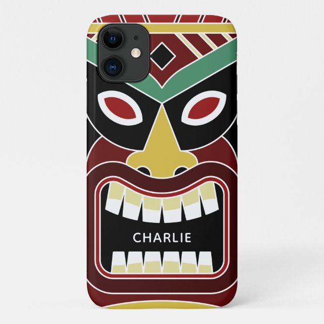 Cool Tiki Totem custom name phone cases (Back)