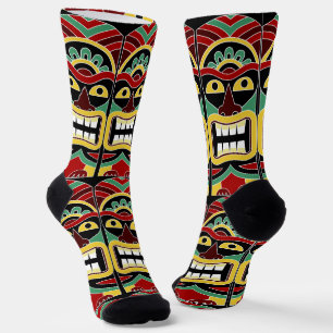 Cool Tiki Totem Socks