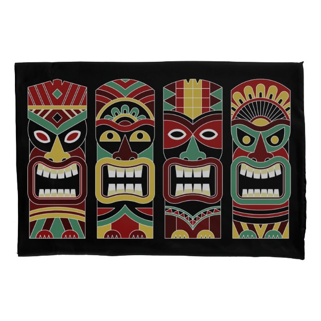 Cool Tiki Totems pillowcases (Front)