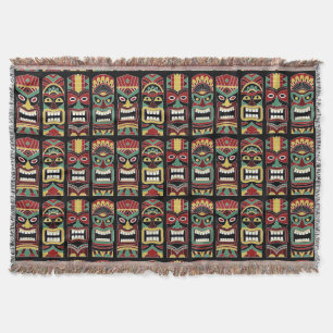 Cool Tiki Totems throw blanket