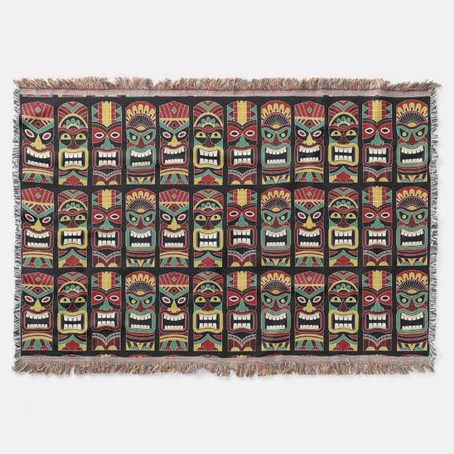 Cool Tiki Totems throw blanket (Front)
