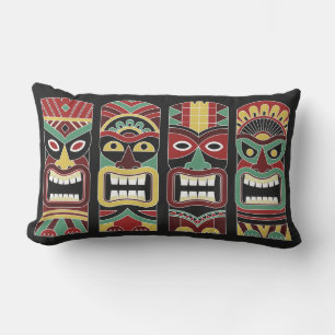 Cool Tiki Totems throw pillows