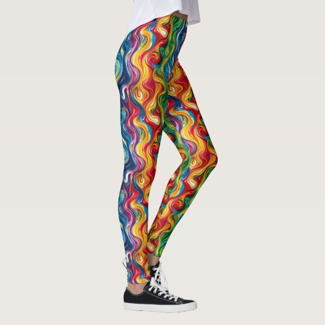 Cool tiled abstract pattern  leggings (Right)