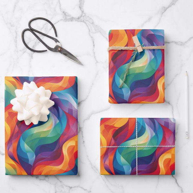 Cool tiled abstract pattern  wrapping paper sheet (Front)