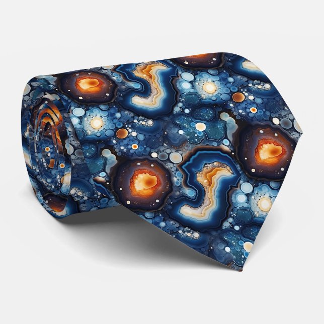 Cool tiled Agate pattern Tie (Rolled)
