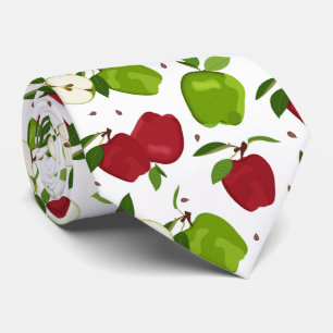 cool tiled apple pattern fruit neck tie