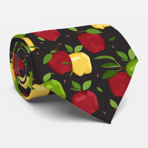 cool tiled apple pattern fruit tie