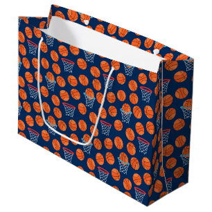 cool tiled basketball sports pattern party  large gift bag