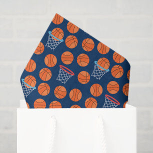 cool tiled basketball sports pattern party  tissue paper
