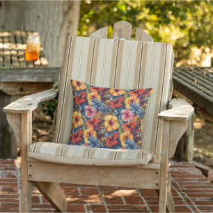 Cool tiled beach house flowers cushion