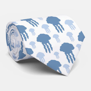 cool tiled beach jellyfish tie