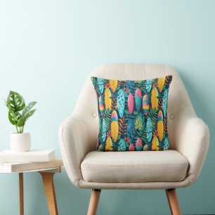 Cool tiled beach surfboards  cushion
