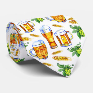 cool tiled beer pattern tie